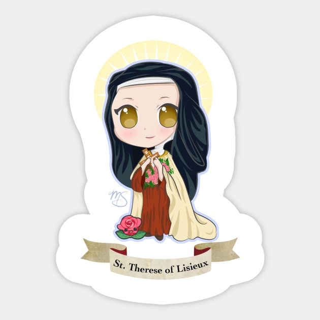 Chibi St. Therese of Lisieux Sticker by Megasha